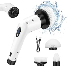3-in-1 Cordless Spin Scrubber Electric Spin Scrubber with 2 Speeds Power Spin Scrubber with 3 Replaceable Brush Heads