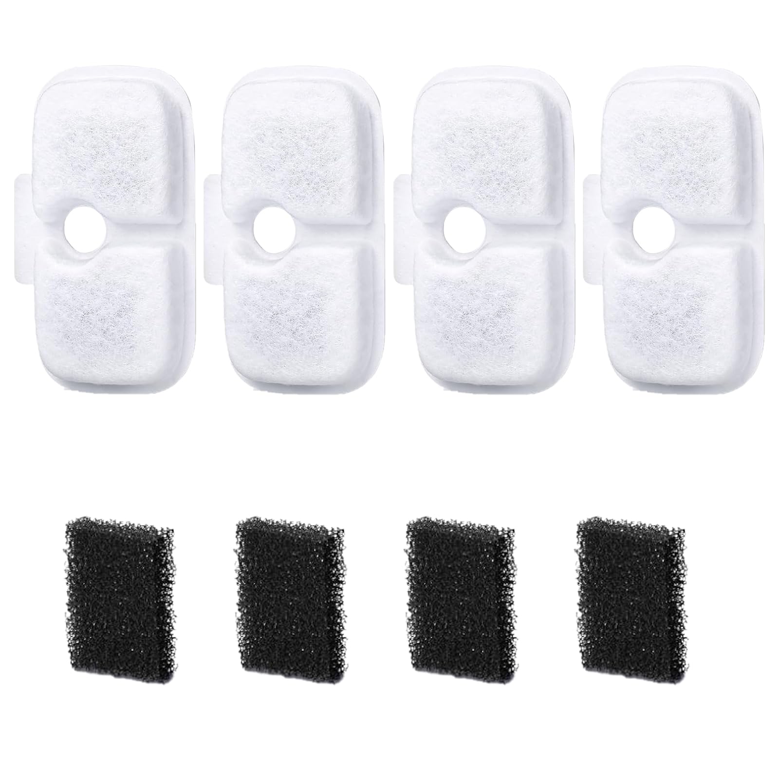 NEWFT 4 Pack Replacement Filter Provide Refreshing Water for Pet Fountain Optimizes Your Pet Drinking Routine