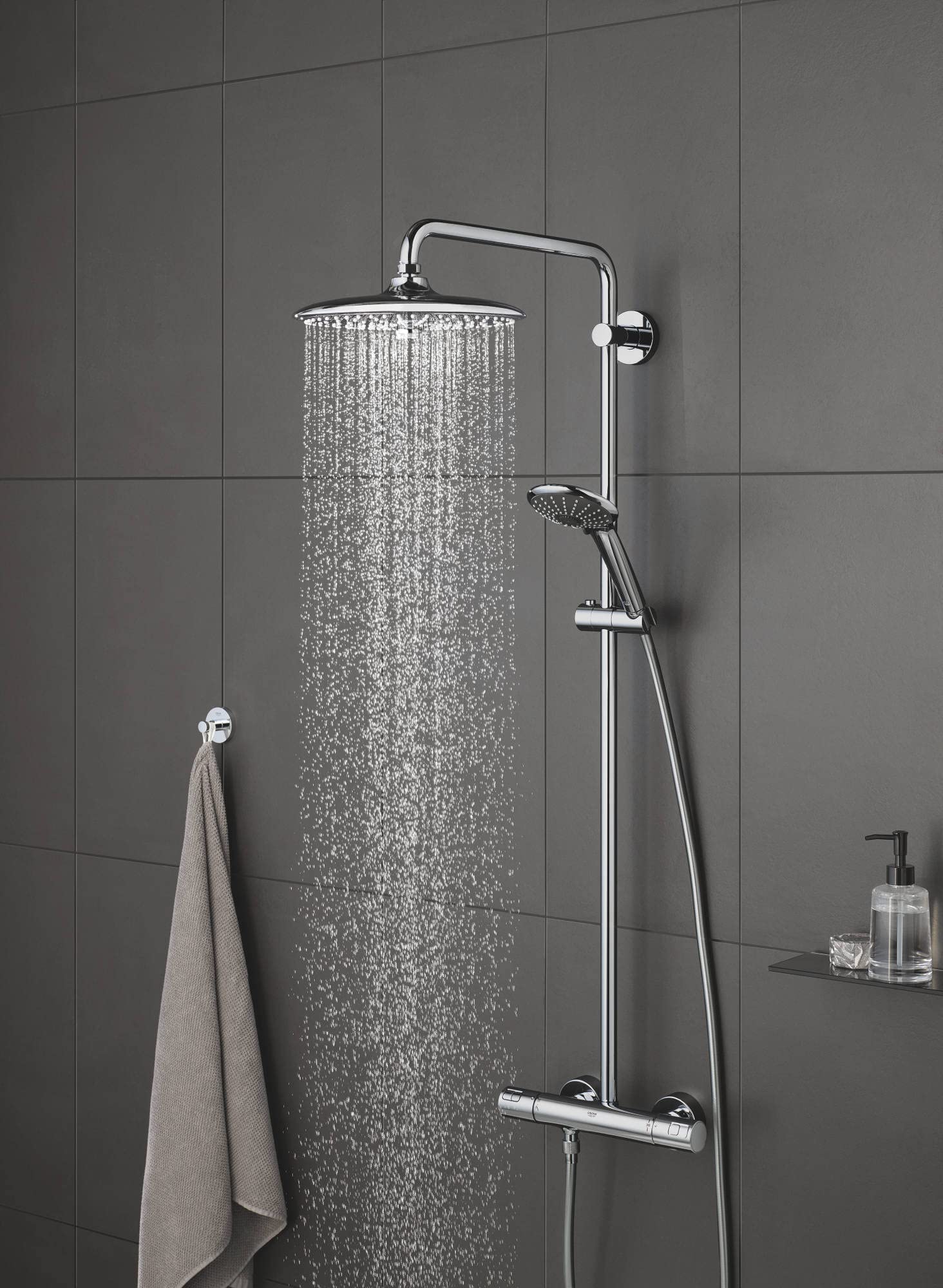 Grohe 26462000 Vitalio Joy 260 con Doccia e Sistemi di Soffione Doccia, 3 Getti, Cromo