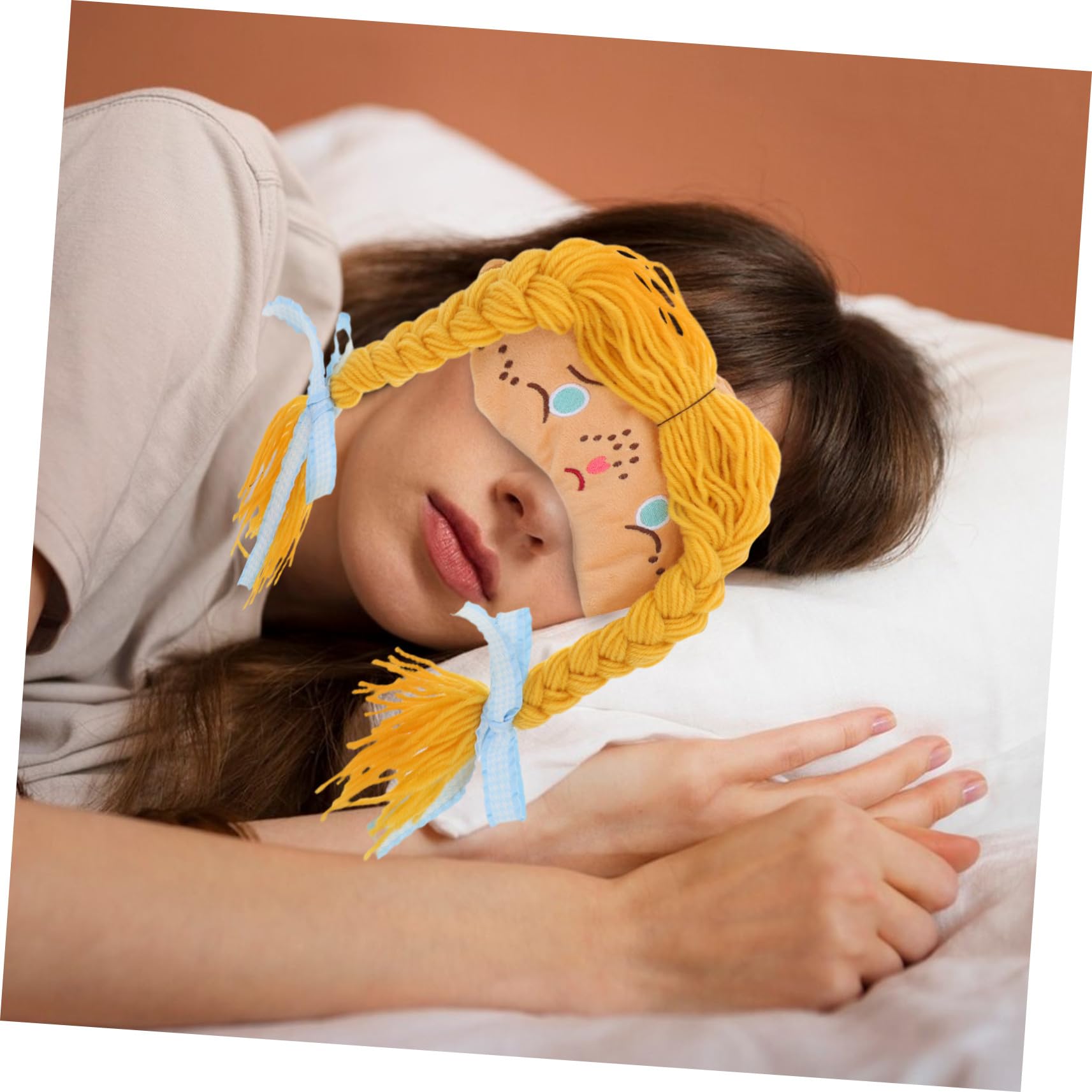 Masque de Sommeil Cartoon Mignon pour Filles Masque Occultant Doux et Léger avec Bande Élastique Cache-yeux pour Voyage Avion et Sieste