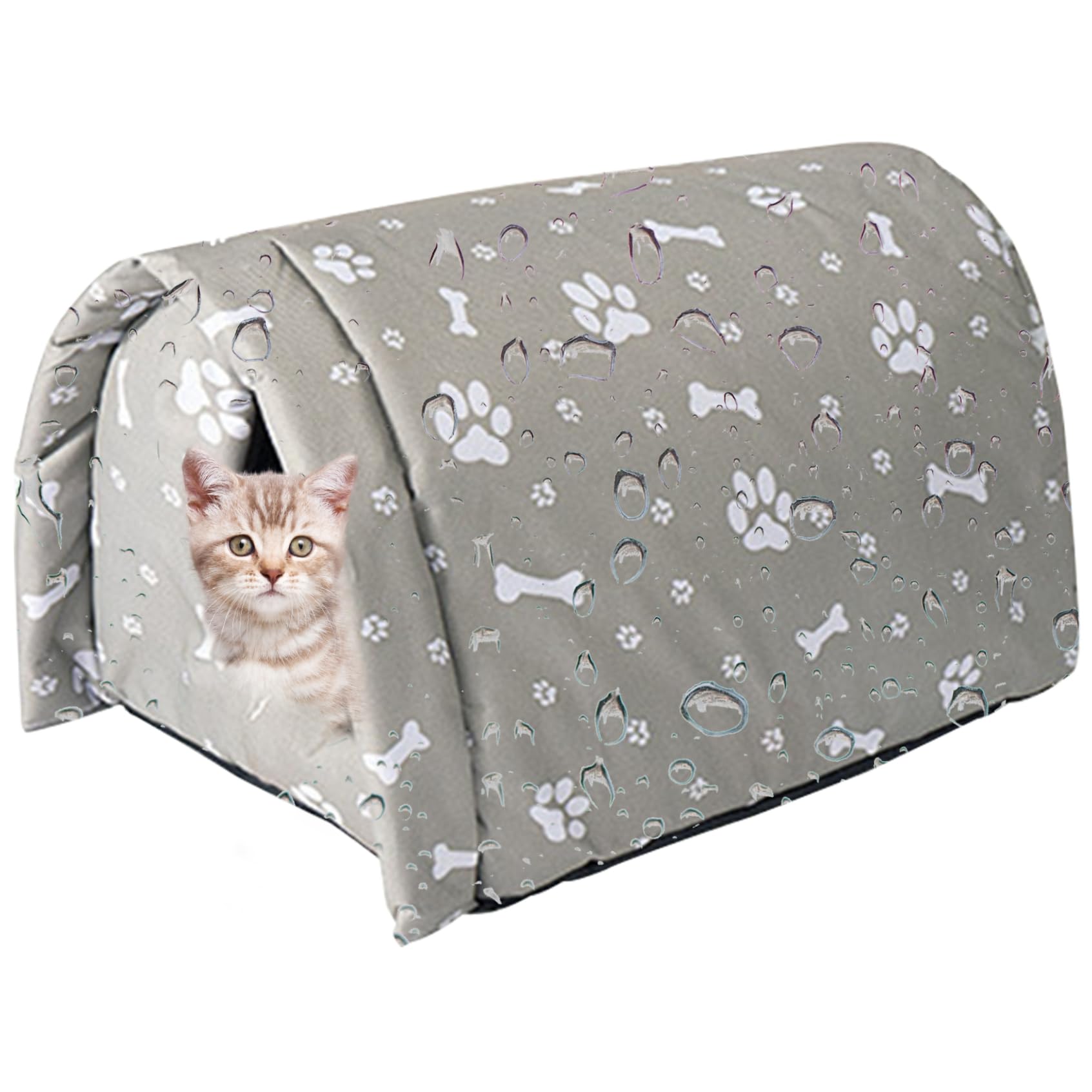 Abri d'extérieur pour chat chaud pour le jardin en hiver