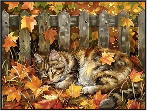 Diamond Painting Cat Animal Diamond Art Kits for Adults,12 x 20 Inch,Paint by Numbers Arts and Crafts DIY Hobbies,Full Diamond Paintings 5D Gem Art Embroidery Paintings for Wall Art Home Decor S/632