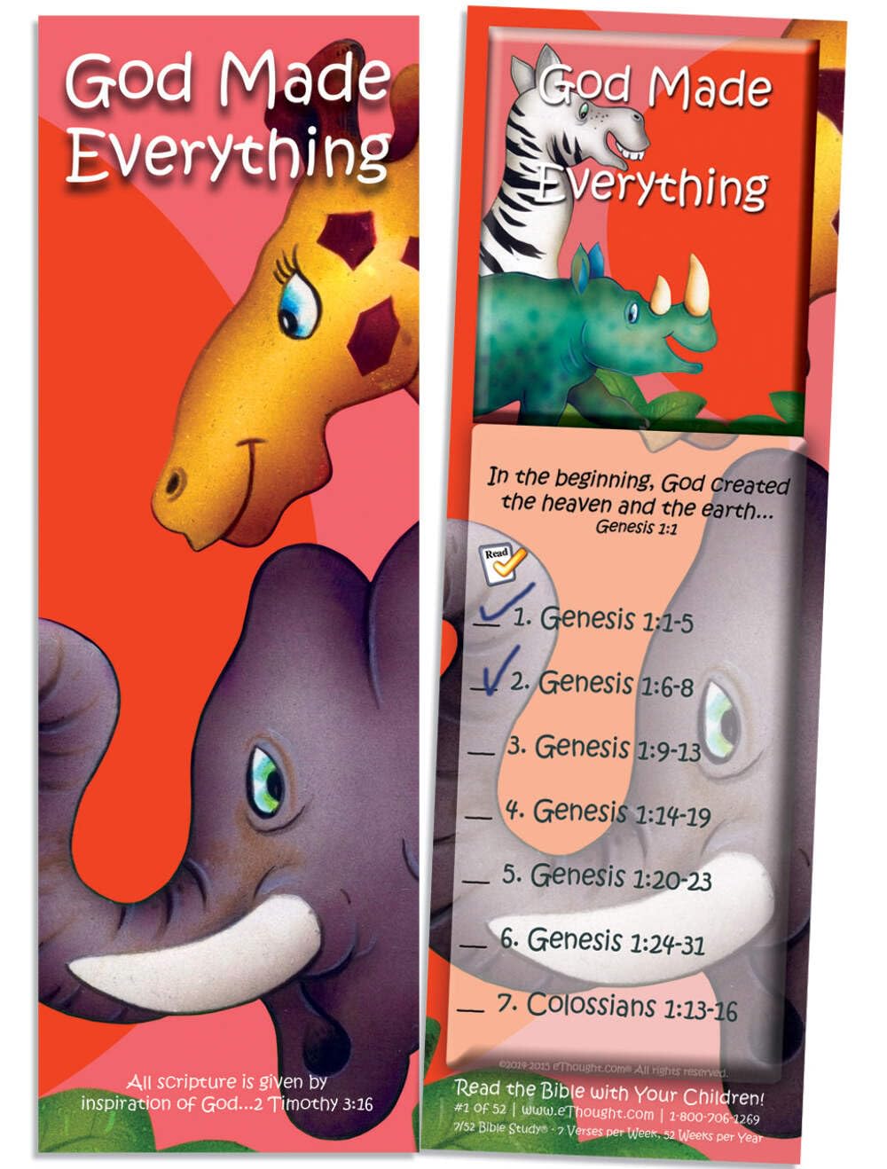 Daily Bible Reading Program for Children - 52 Designs - 1 Set of 52 Cards - Perfect for Parents or Others Wanting Help Reading the Bible Each Day to Young Children - Image 5