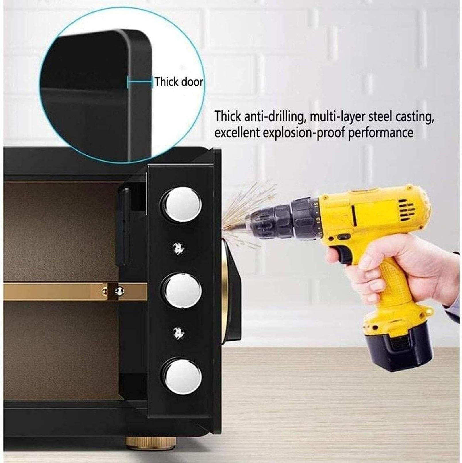 RLKHXBS - Alloy Steel Lock Double Protection of Key and Mechanical Password Smart Home Safe