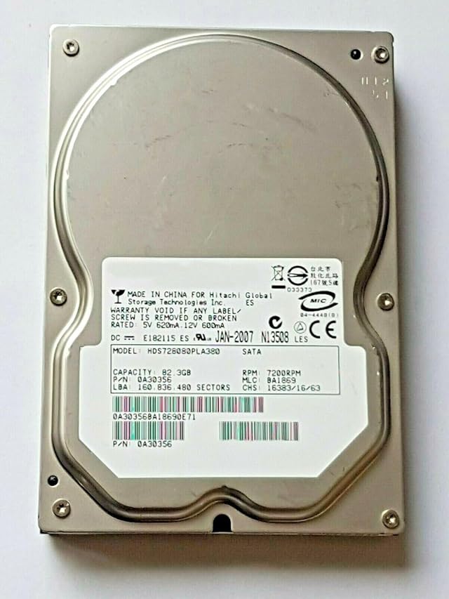 82 3 GB SATA HDS728080PLA380 7200 RPM 8MB 3 5 Hard Drive