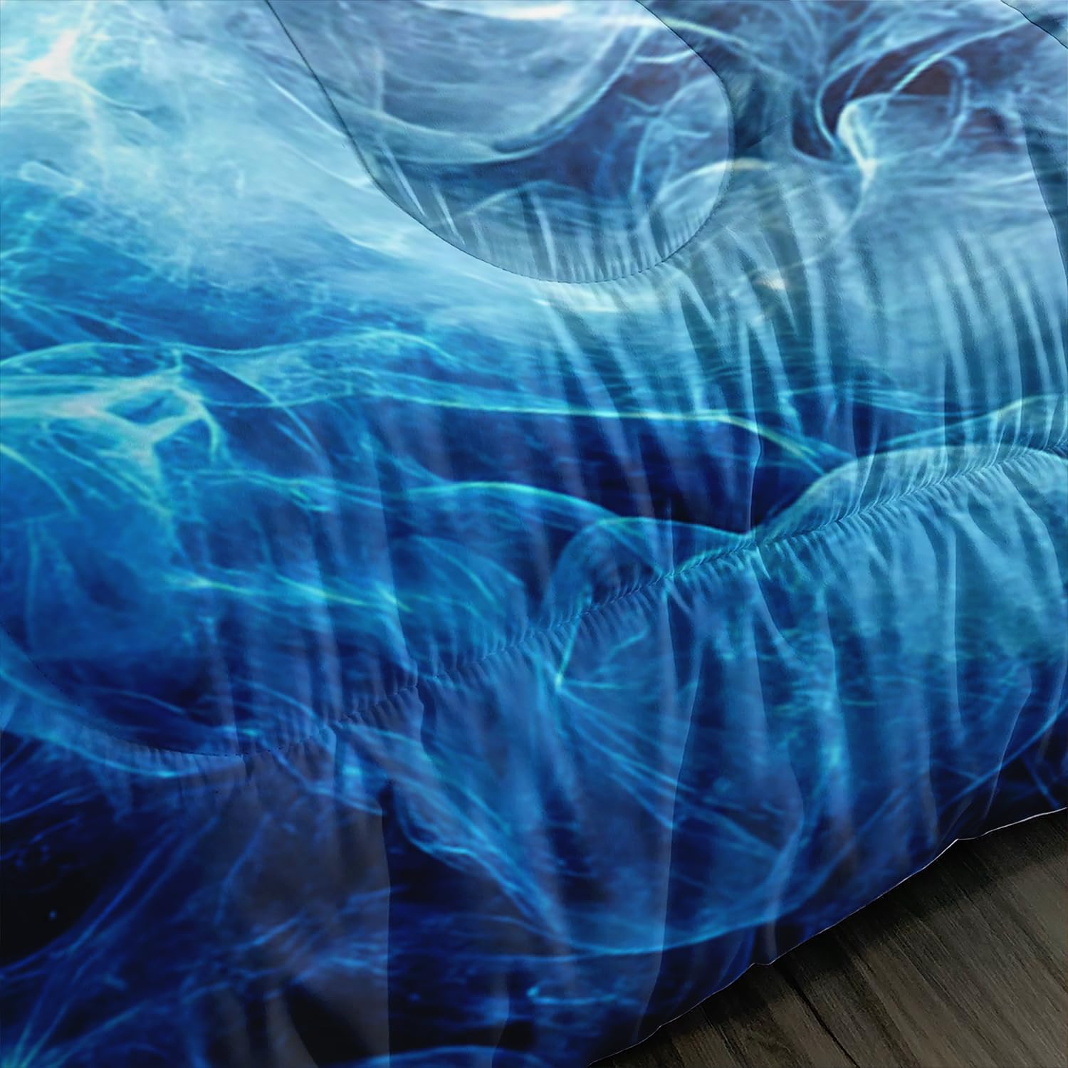 Soccer Print Themed Comforter 3Pcs Twin Gaming Sport Soccer Bedding Set for Kid Teen Girl Boy Adult Balls Sports Games Ice and Fire Football Quilt Room Decor with 1 Comforter and 2 Pillowcases - Image 7