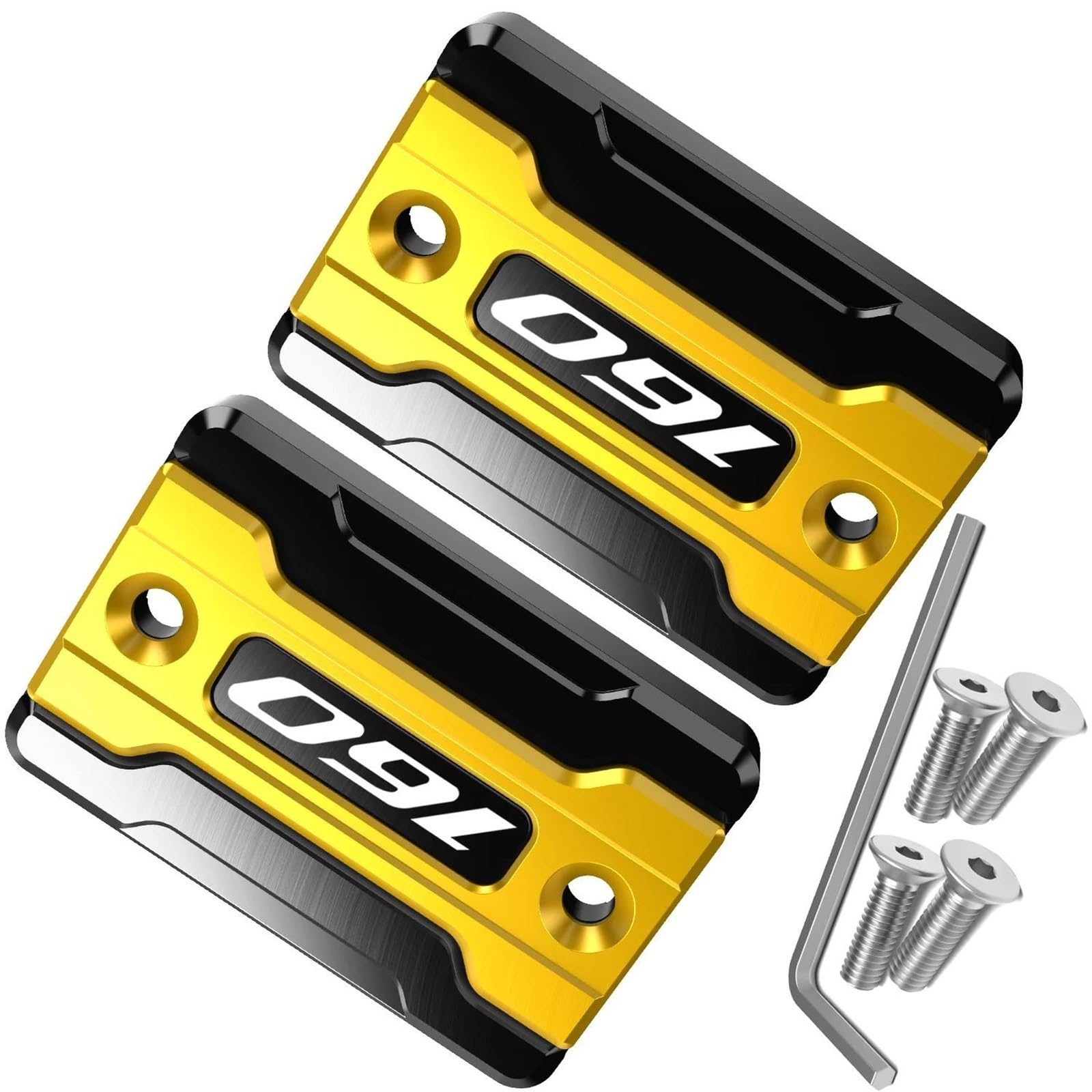Coperchio del serbatoio Moto CNC Frizione Anteriore Serbatoio Liquido Freni Tappi Di Copertura Per Honda PCX160 PCX 160 2018 2019 2020 2021 2022 2023 2024(Jaune)