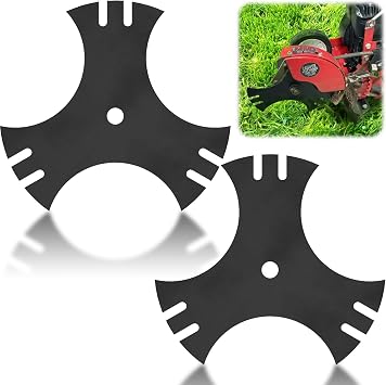 2 Pack 9" 3-Side Edger Star Blades 5/8" Center Hole | 781-0748-0637 Edger Blades for Craftsman Edger Compatible Troy-Bilt, MTD Edgers, Replace 781-0748,981-0748, 40-009, 7185767