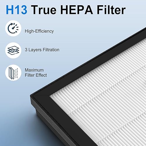 Miniatura 4 de Filtro de repuesto F1 compatible con AMEEU F1 Air Pu-rifier, purificador de filtro de aire de doble cara para habitación grande del hogar, H13 True