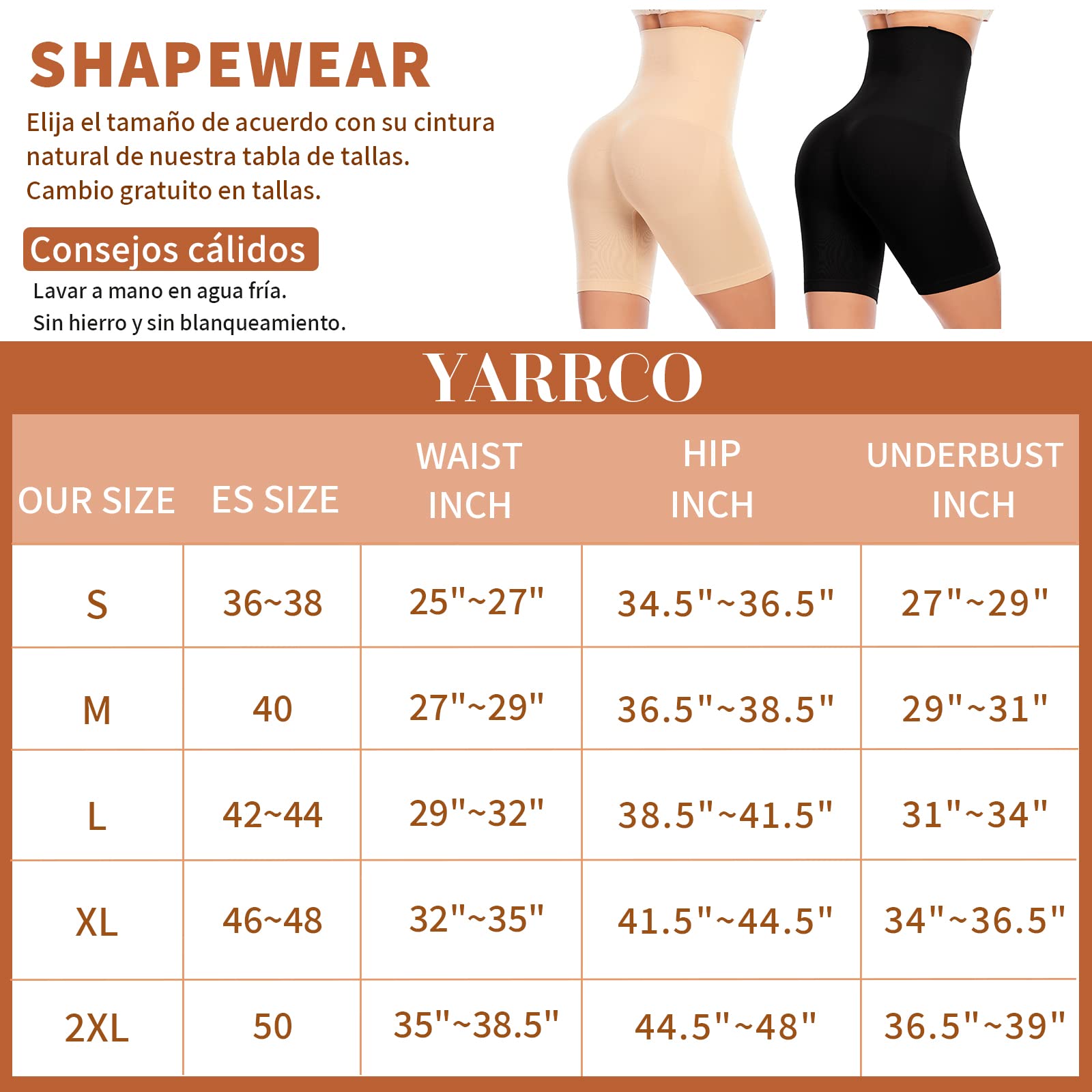 YARRCO Braga Faja Reductora Mujer Adelgazante Faja Pantalon Braguitas Moldeadoras Abdomen Vientre Plano Cintura Alta Control de Barriga Sin Costuras Shapewear Fajas Shorts