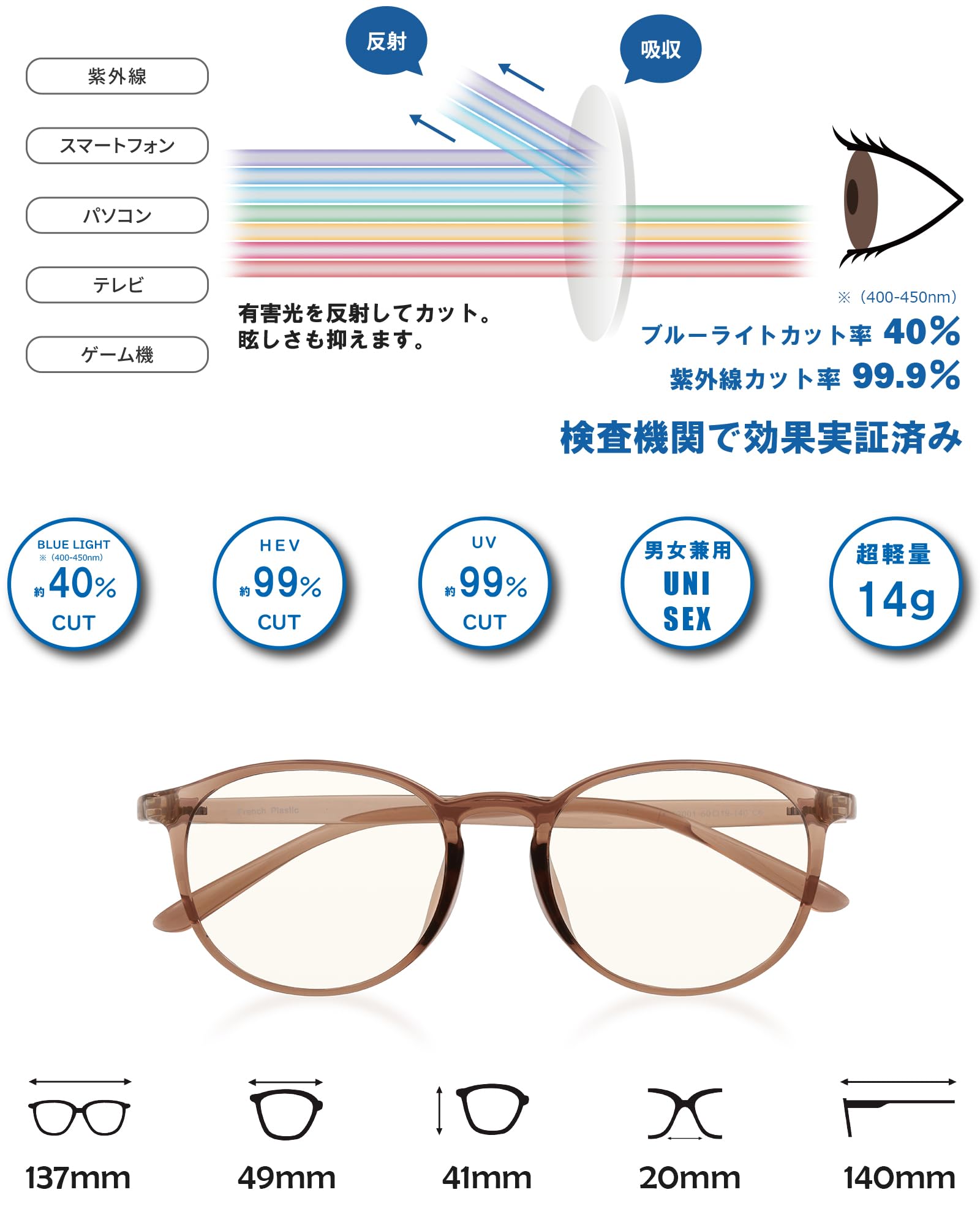 Amazon.co.jp: [ROTAKUMA] ブルーライトカット メガネ PC眼鏡 パソコン