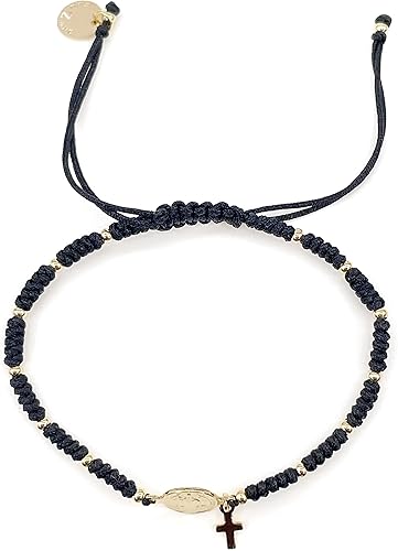 Miniatura 4 de Medalla San Benito Pulsera Ajustable Cuerda Roja San Benito