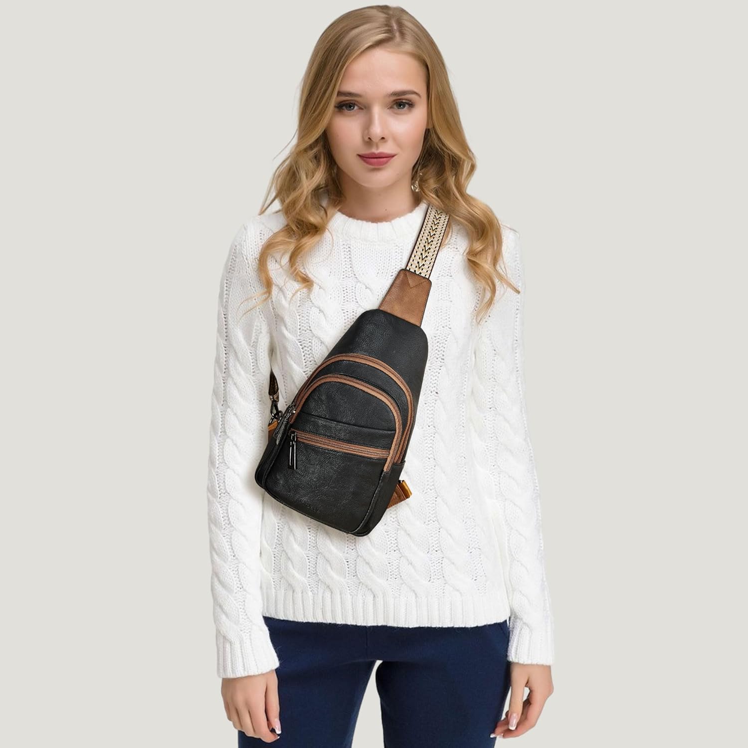 Sling Bag Crossbody Bags for Women Small Cross Body Bag Fanny Packs Chest Sling Purse for Daily Travel Leisure Sport - Image 2