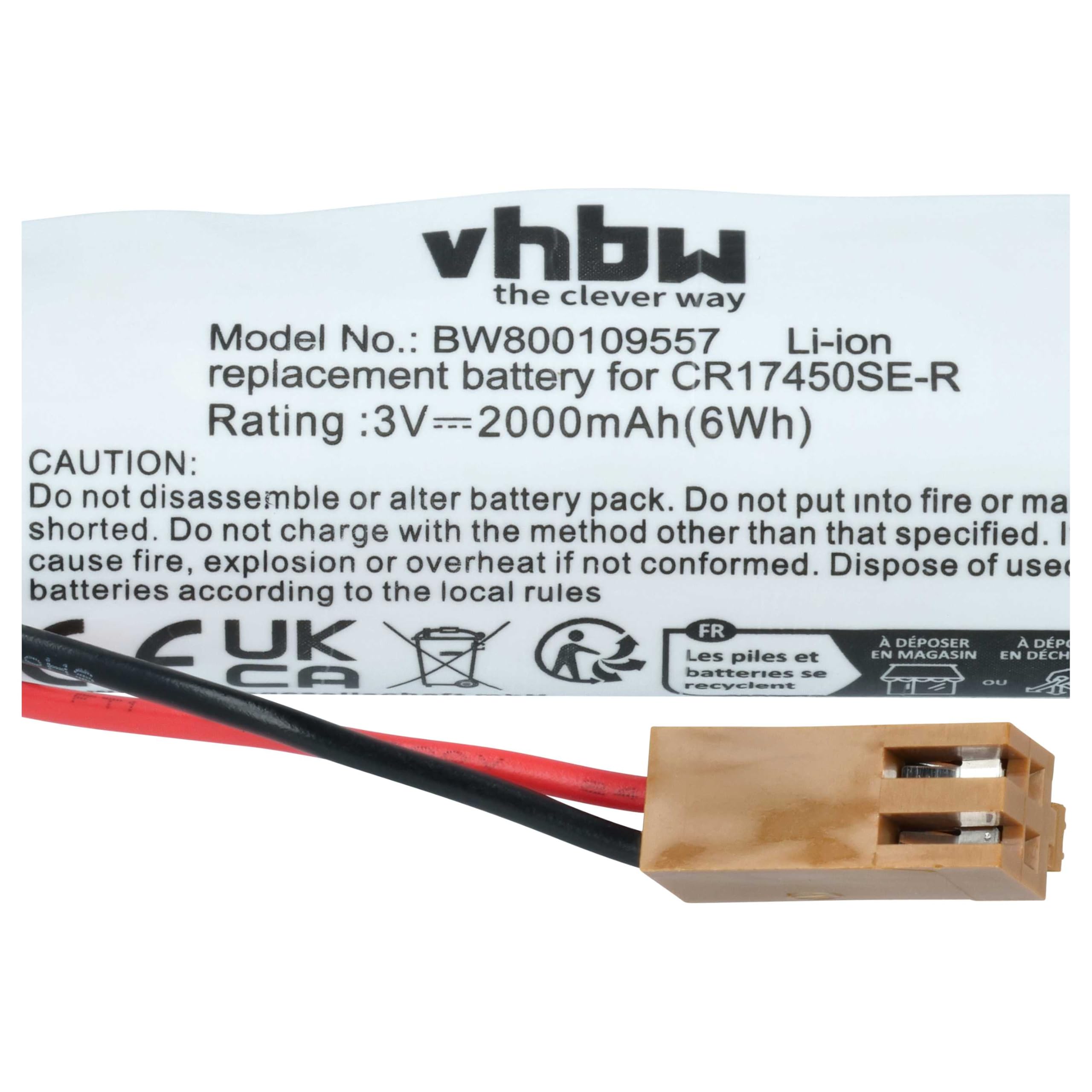 vhbw 5 x bateria kompatybilna z Le Blond 77 CNC Router przemysłowe sterowanie (2000 mAh, 3 V, Li-ion)