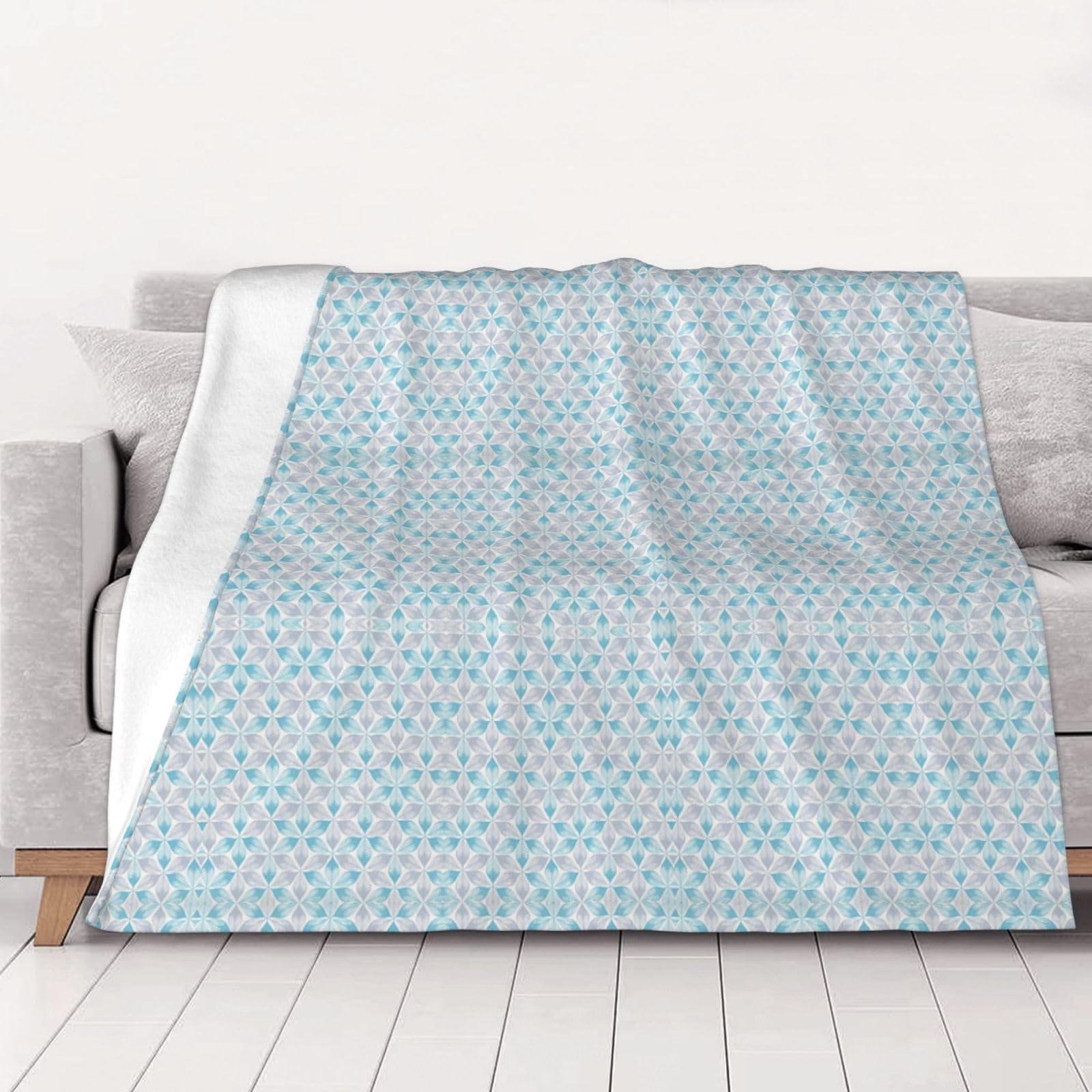 Plaid lit flanelle fleurs hibiscus couverture cocooning canapé et voyage