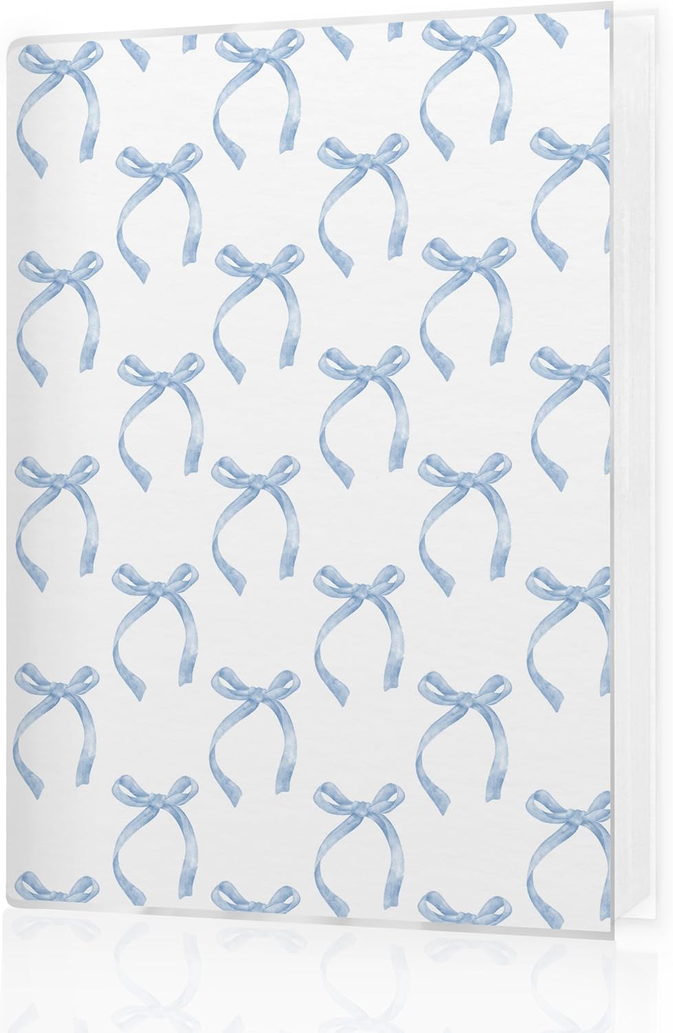 Coquette Blue Bow Photo Album 4x6, Aesthetic Preppy Girly Small Photo Album Memory Book Keepsake with 18 Pockets Hold 36 Pictures for Family Baby Graduation Wedding Anniversary Travel Vacation