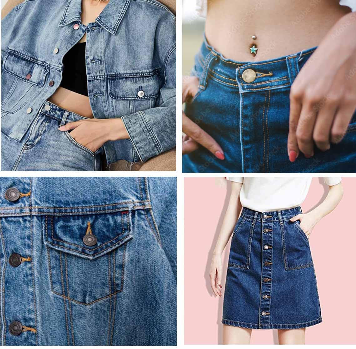 Amazon.com: 20 mm No-Sew Jean Tack Buttons Fantasy Flower