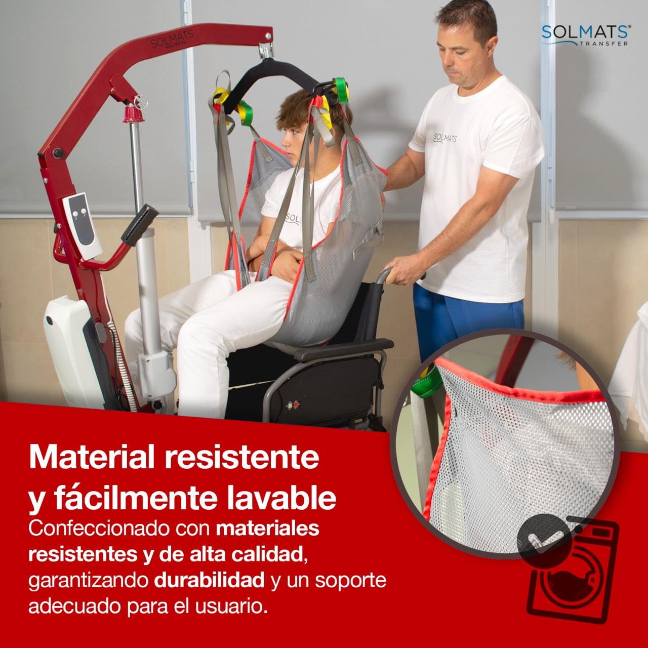 Arnes profesional para gruas, Arnes sedestacion, Arnes para baño, Arnes rejilla, Arnes grua, Arnes 230 kg (sms arnes sed 1)