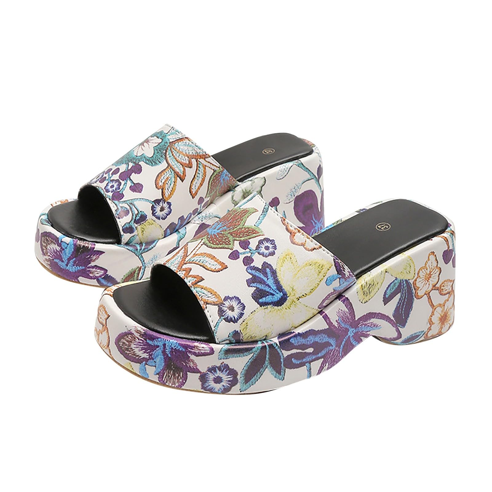 Sandales compensées lilas pour flâner en été avec style bohème chic - 4
