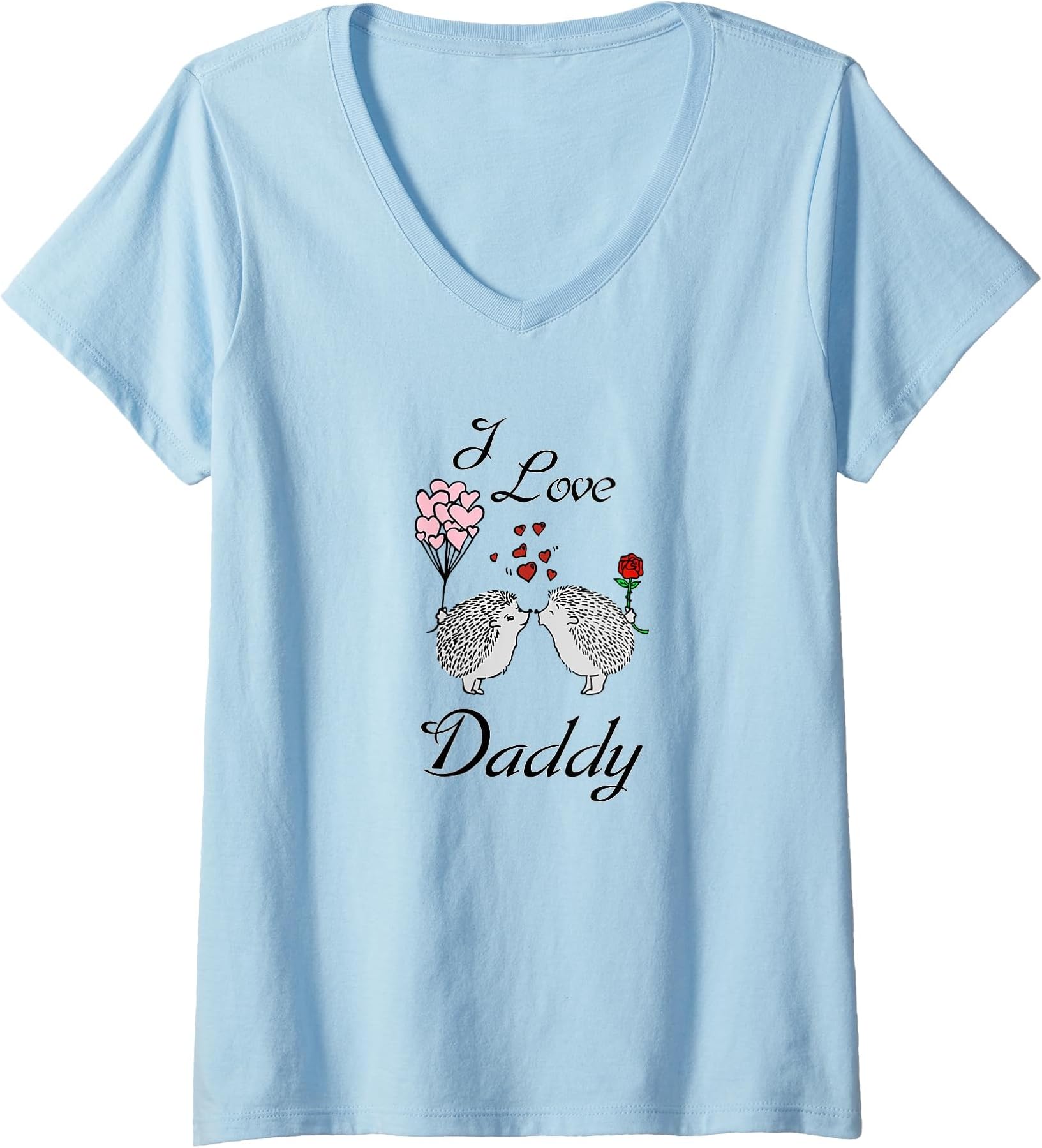 Women's I Love Daddy | Cute ABDL BDSM DDLG Clothes Daddy Dom V-Neck T-Shirt