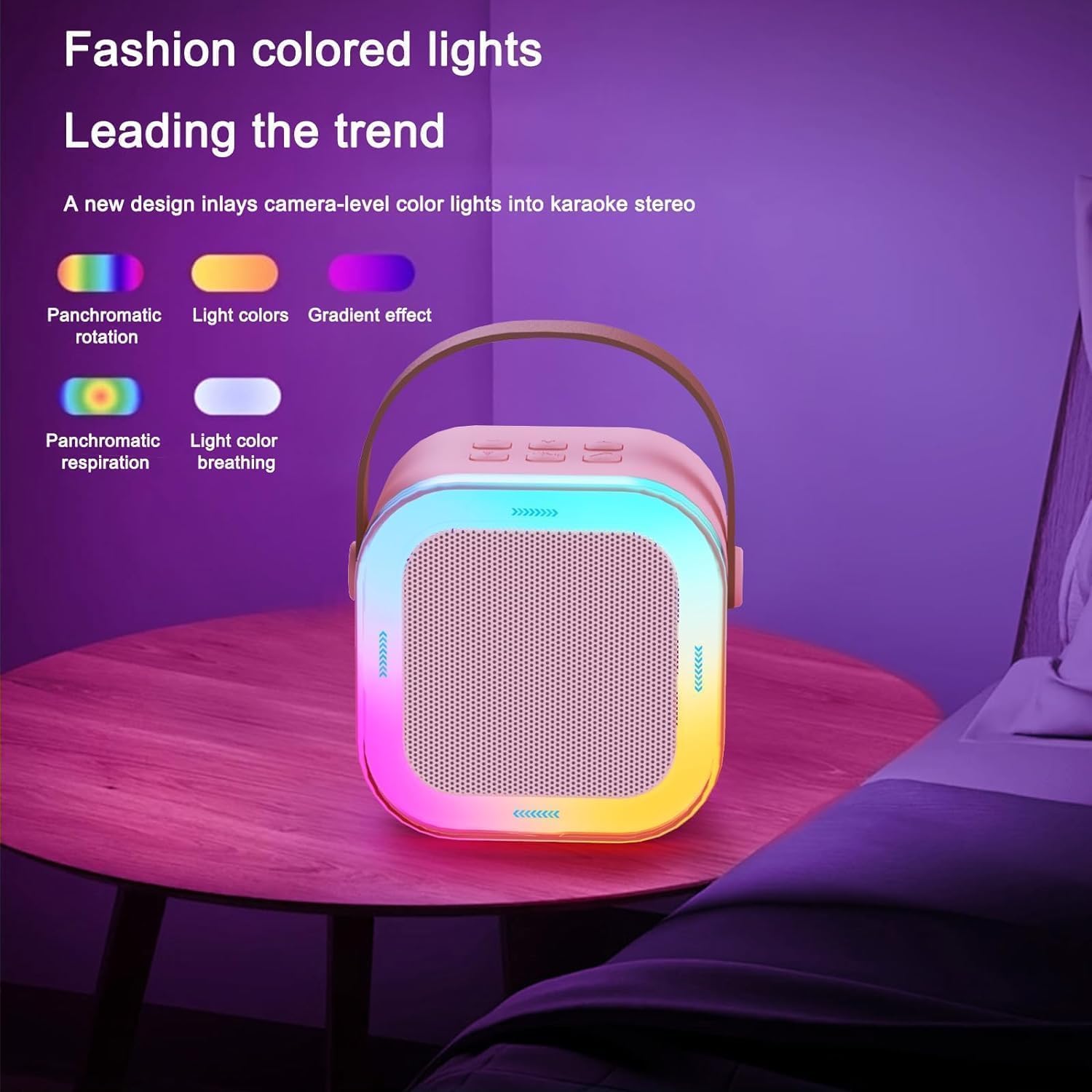 Storio Rechargeable Wireless Mini Portable Bluetooth Karaoke Machine | Bluetooth Speaker with Microphone & LED Lights - Kids Music Singing Toys for Girl Boy Birthday Gift Ideas 2