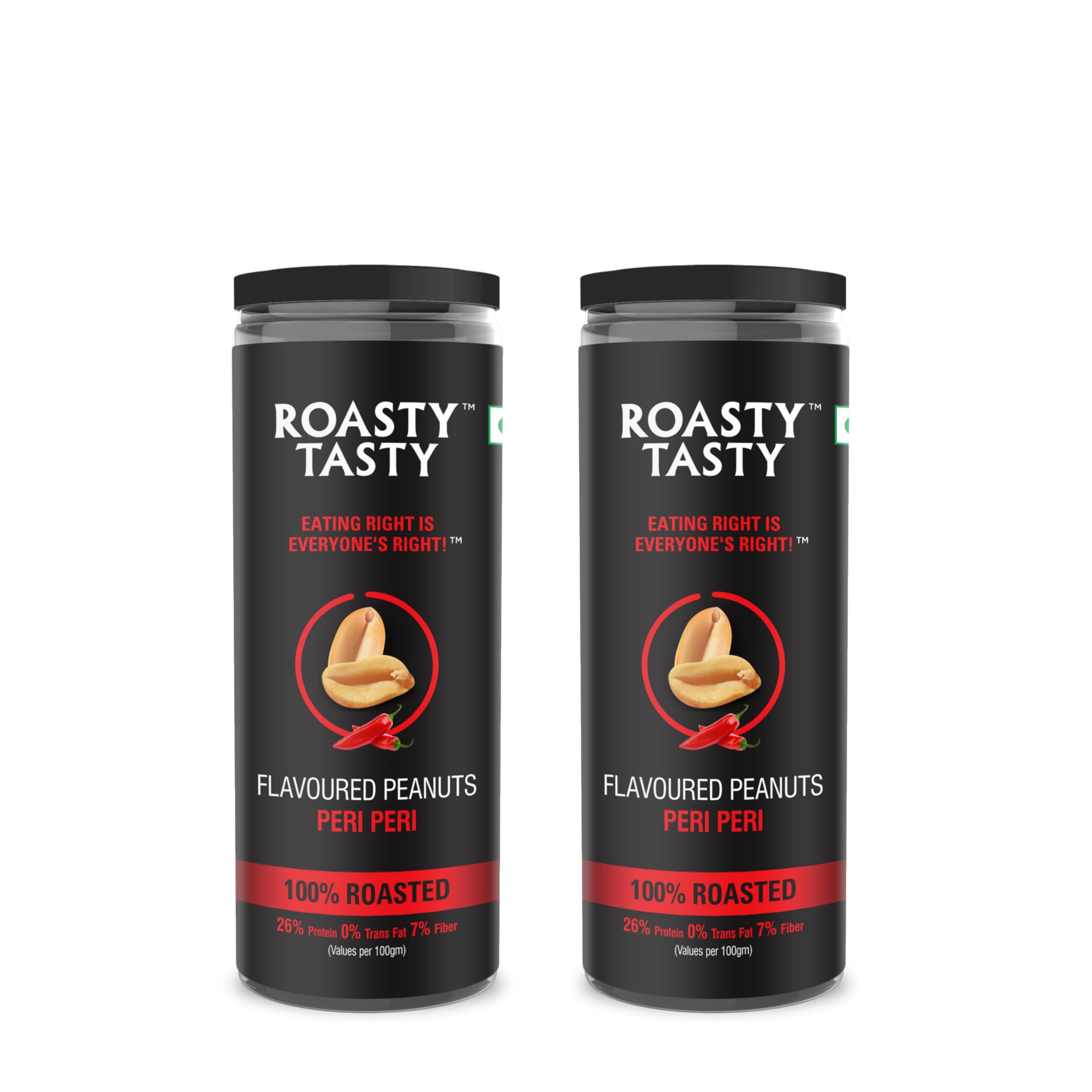 Roasty Tasty Premium Peri Peri Flavour Roasted Peanuts | Healthy Snacks | Rich in Protein & Fibre | Roasted, Not Fried Snacks | Healthy Food | Gluten Free, Zero Cholesterol | Namkeen Peanuts | Crunchy Masala Peanuts | Pack of 2 (150g each) (B09173836H) Amazon Price History, Amazon Price Tracker