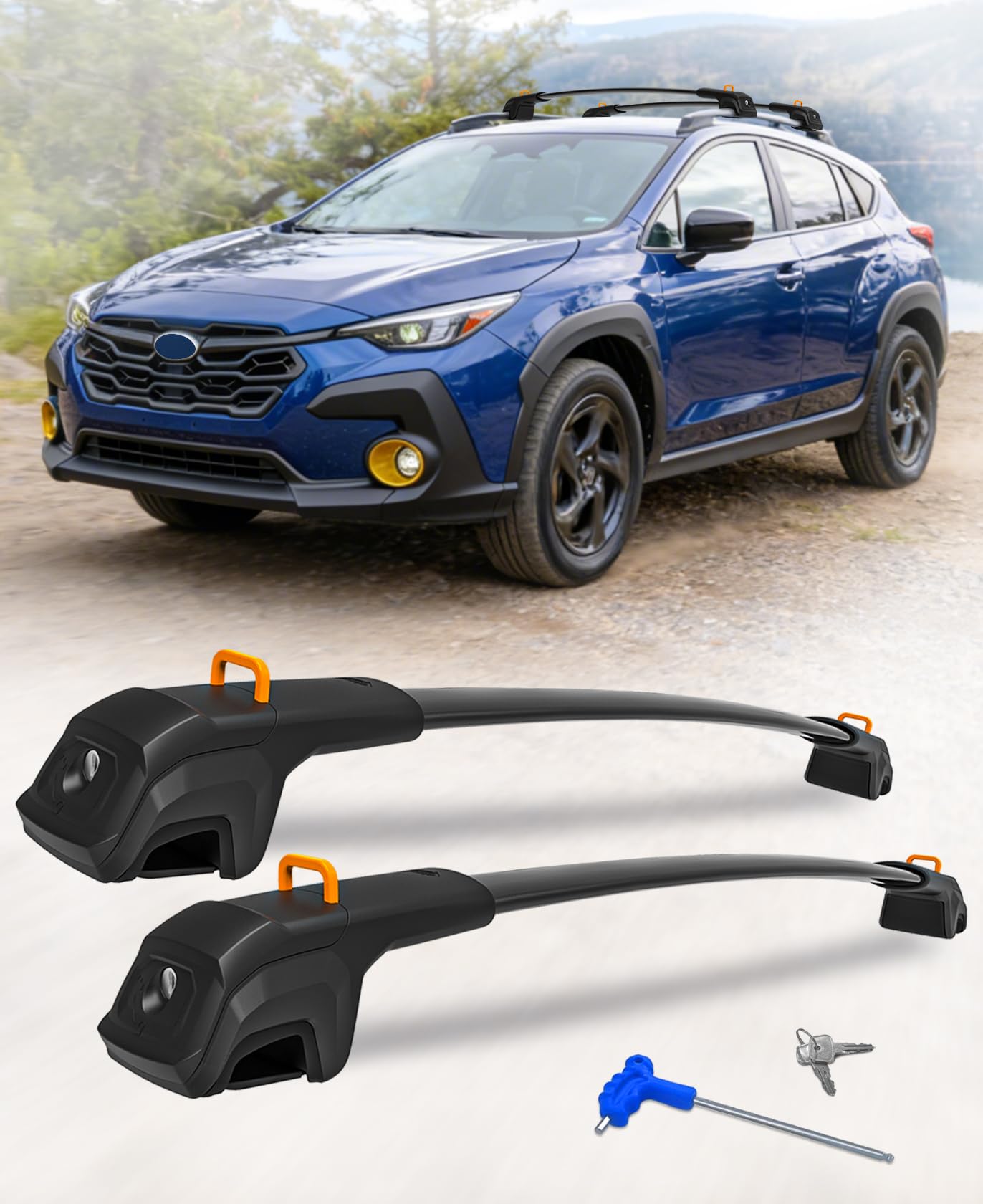 Photo 1 of ?2026 Upgrade? HmmtyRack Roof Rack Cross Bars 360lbs Compatible with Subaru Crosstrek 2024-2026 (Not for Wilderness), Top-Lock Easy Installation Aluminum Crossbar for Rooftop Cargo Carrier