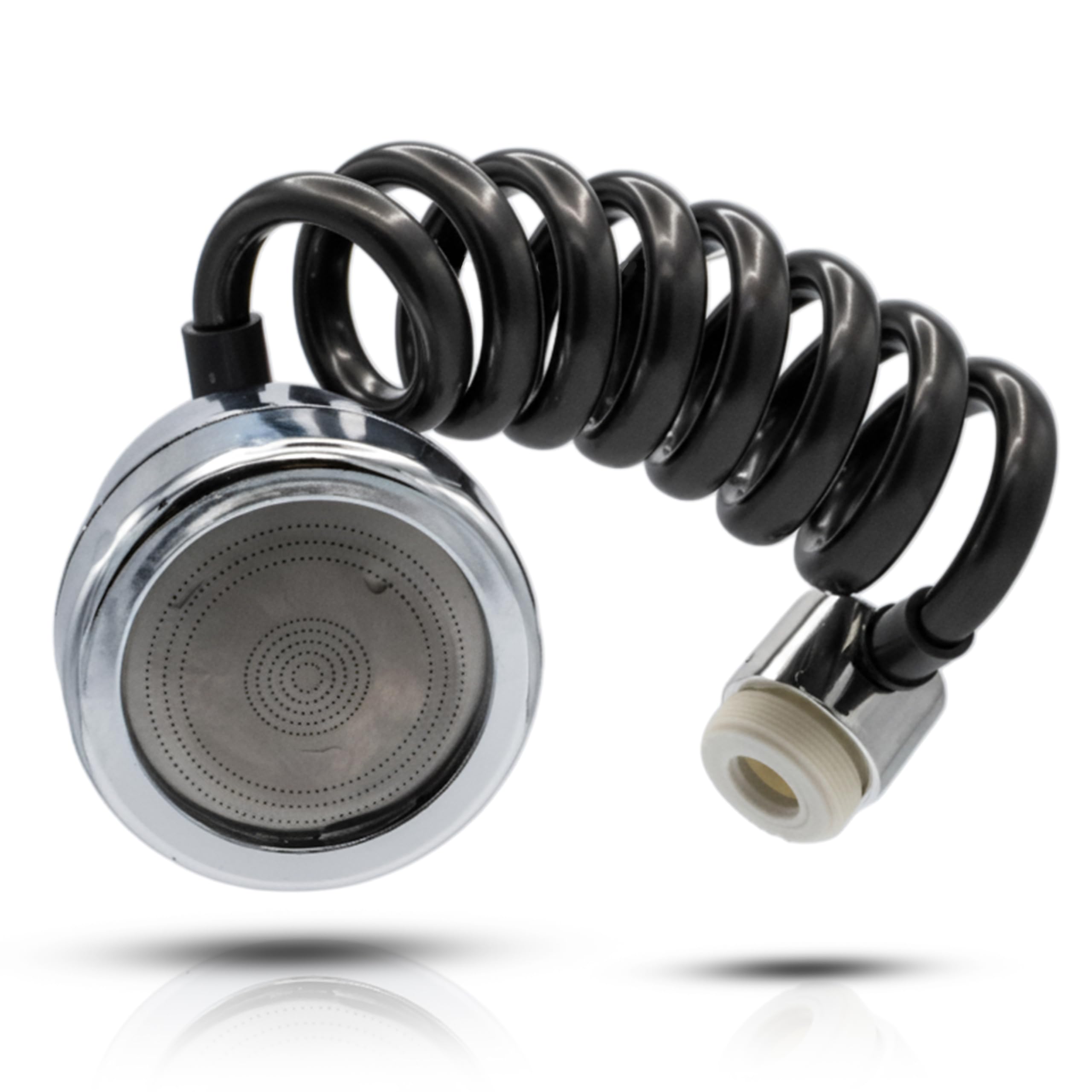 Prolunga Rubinetto con Doccetta Universale, 3 Getti Regolabili, Tubo Elastico Estensibile fino a 65 cm, Filtro Integrato