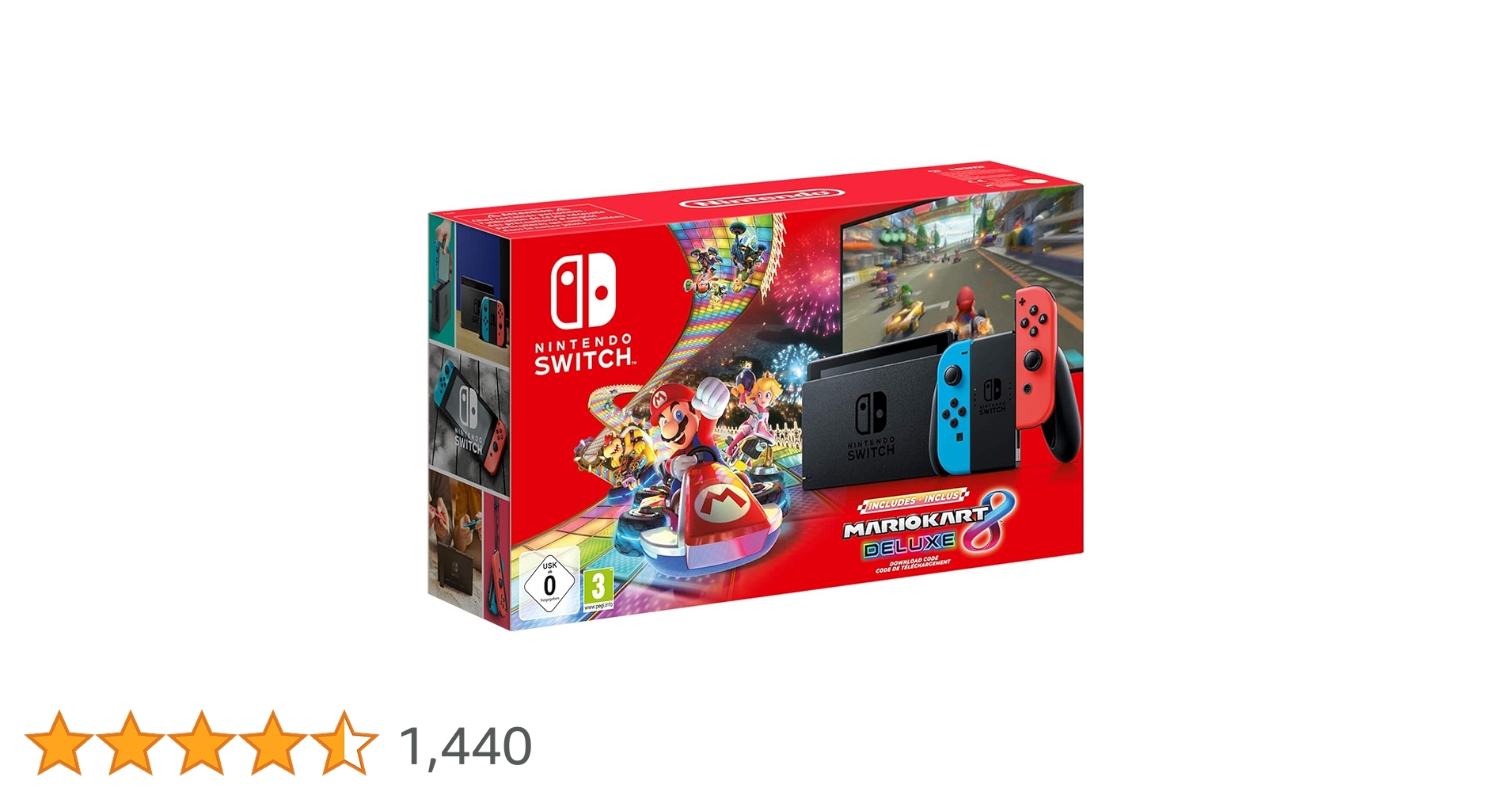 Nintendo Switch Neon-Rot/Neon-Blau (2019 Edition) Mario Kart