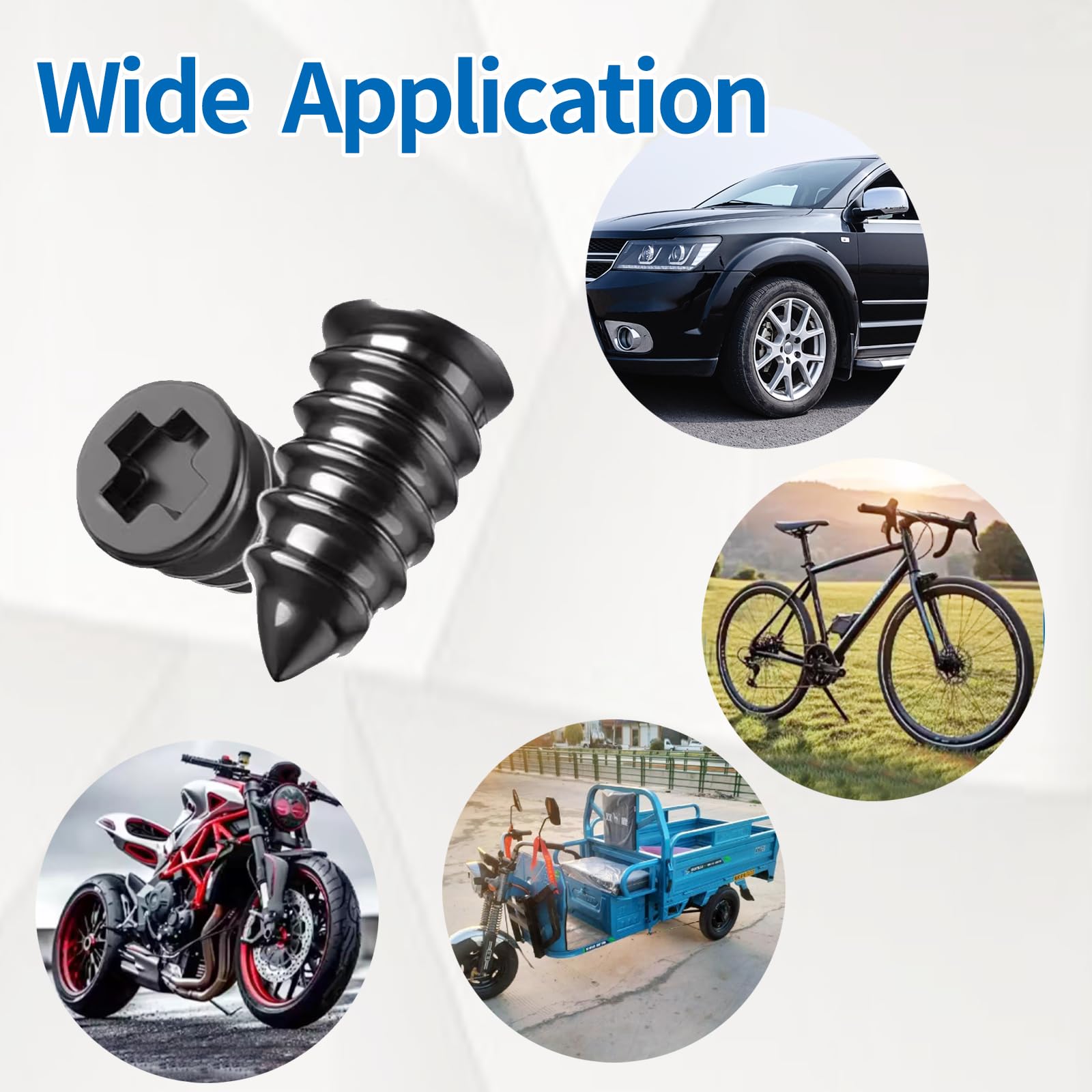 Tire Repair Rubber Nail Kit with Extraction Pliers, Screwdriver and Gloves - 40 PCS Vacuum Tire Repair Screws, Emergency Tubeless Tire Plug Kit for Car, Motorcycle, Truck, SUV, ATV - 3
