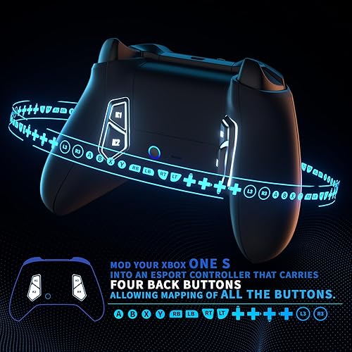 Miniatura 5 de eXtremeRate Victor S Remap Kit for Xbox One SX Controller, 6 Profiles & Black Redesigned Back Shell & Side Rails & 4 Back Buttons for Xbox One SX