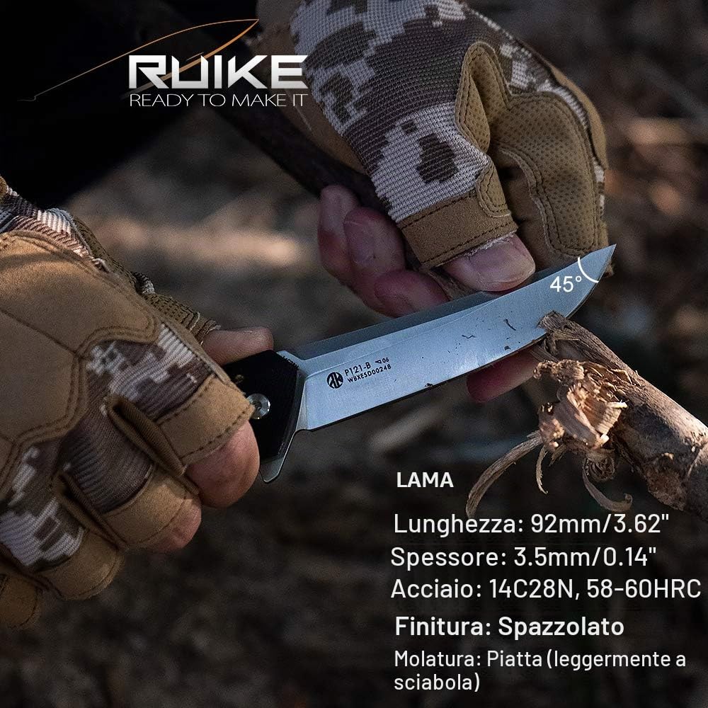 RUIKE Hussar P121 Coltello Unisex Adulto, Grigio