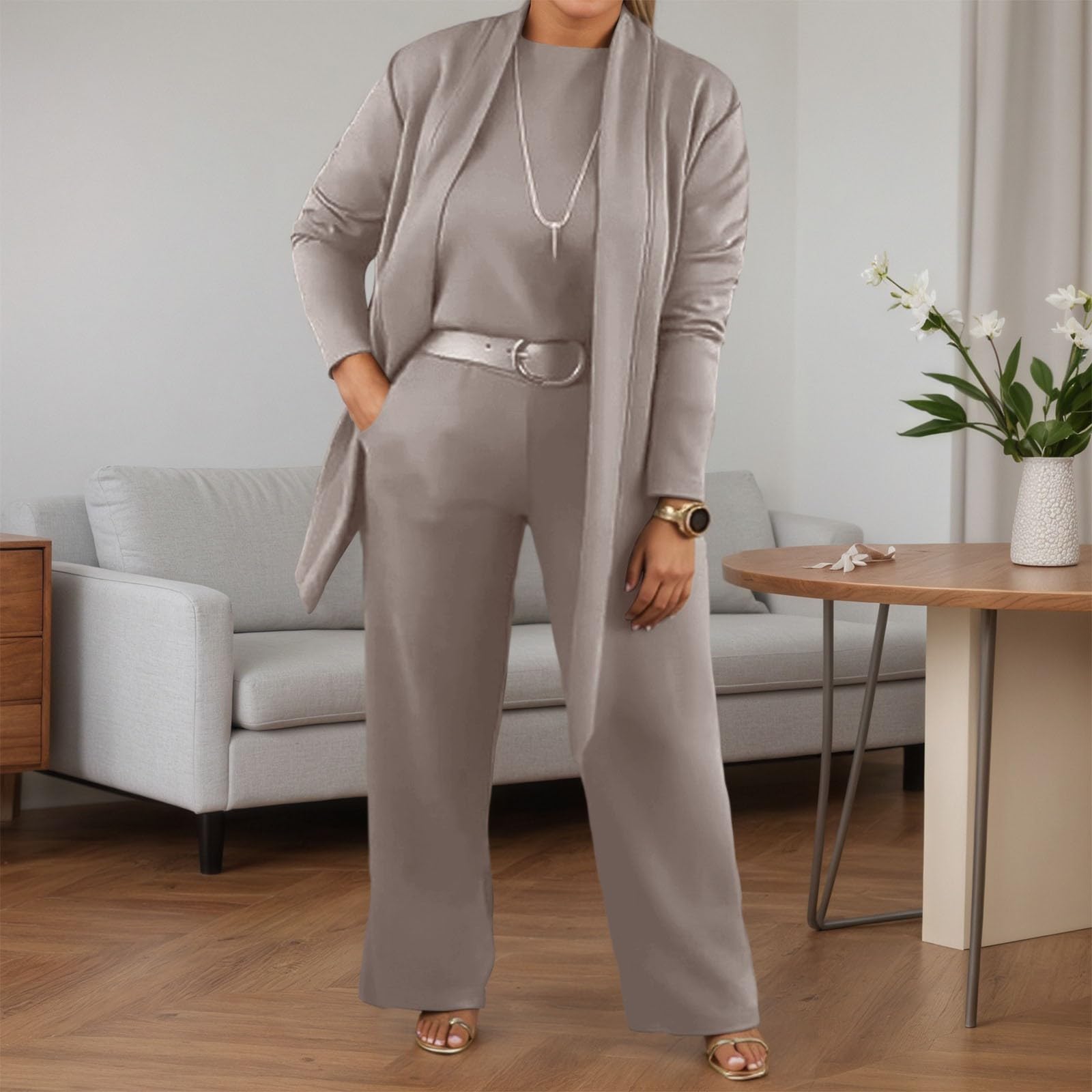 Set di 2 pezzi da donna abbigliamento sportivo yoga set pastello reggiseno e leggings estensibili per palestra fitness allenamento A133, marrone, XXXXL