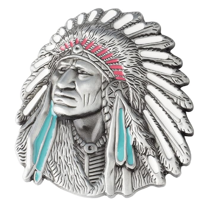 Buy Native American Indian Chief Belt Buckle for Men, Indian Tribal