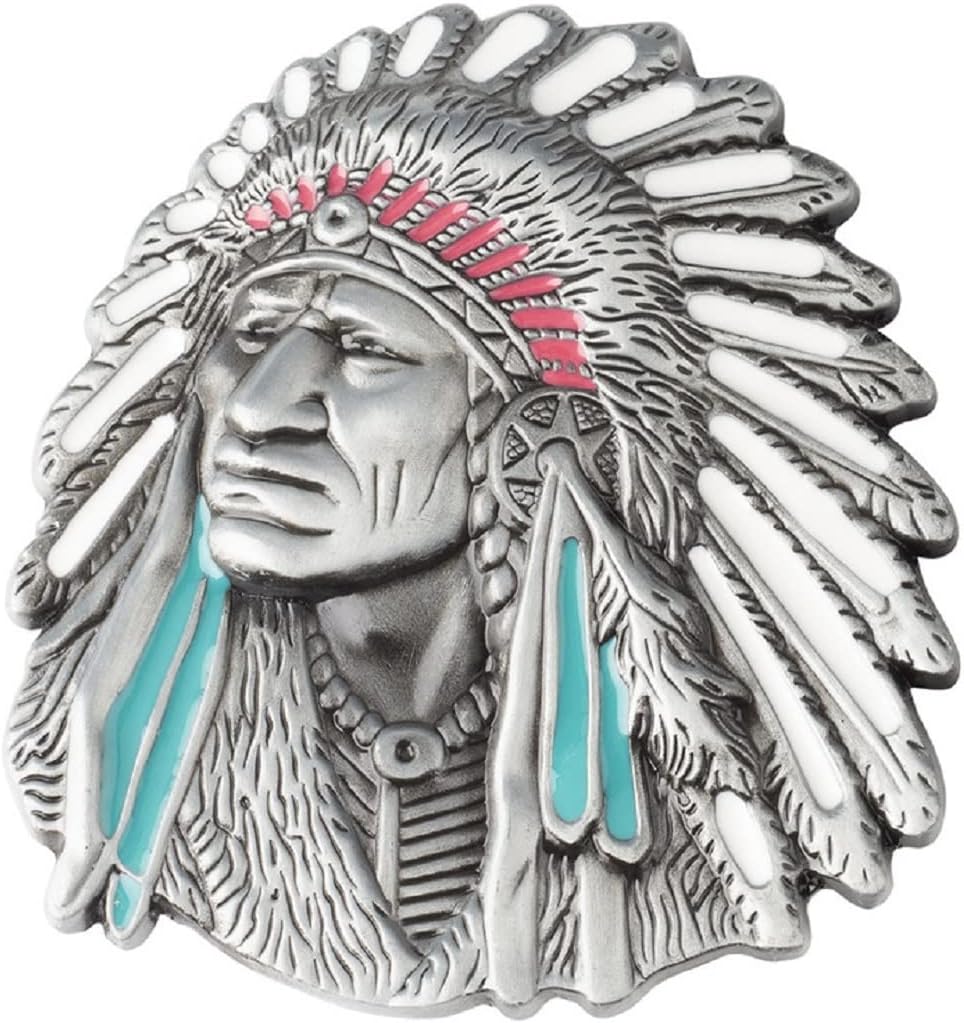 Native American Indian Chief Belt Buckle for Men, Indian Tribal Chief Belt Buckle, Indian Warrior Chief Head Belt Buckle, Western Cowboy Belt Buckle, Best Man Wedding Belt Buckle