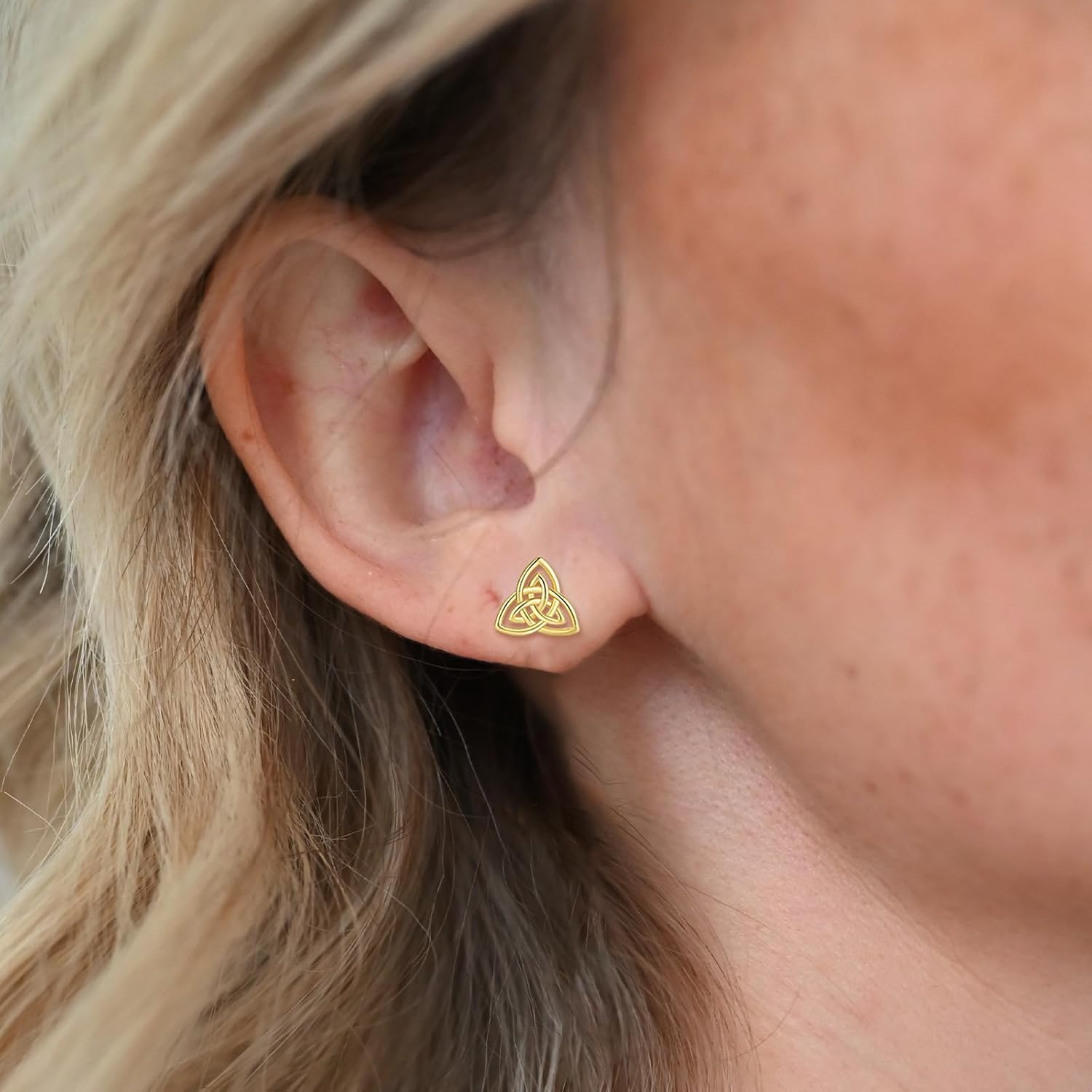 INFUSEU Irish Gifts Celtic Knot Shamrock Claddagh Earrings for Women Girls Sterling Silver Jewelry - Image 3