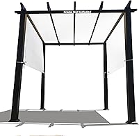 Vista 16 de Alion Home Custom Reemplazo de HDPE de protección solar permeable con bolsillos de varilla para pérgola