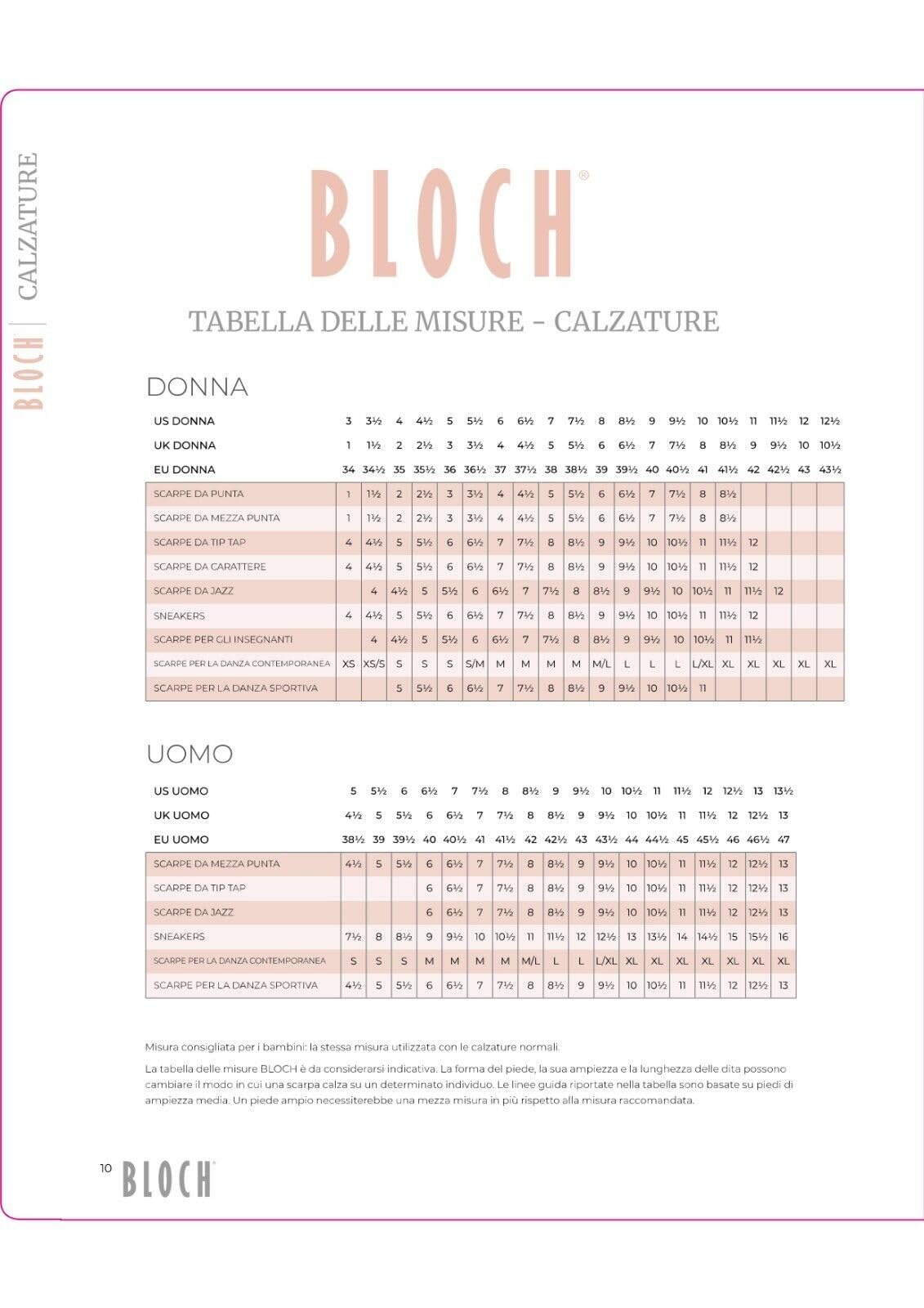 ETU Flex S1160LTMF per Bloch Scarpette da Punta Punte Sport Danza Classica Saggio Prova Spettacolo Ballerina Relax Tallone Palestra Fitness Ballo Insegnante Nastri