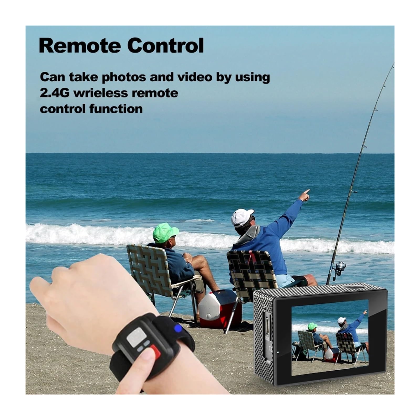 4K Action Camera WiFi 2.0 "Schermo 1080P/30FPS Macchina fotografica impermeabile Casco Videocamera for registrazione video Telecamere sportive Mini Cam esterna