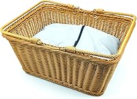 Vista 4 de ANRUIDE Cestas de almacenamiento de mimbre de polietileno de 15.8 pulgadas, cesta tejida a mano para cosecha, cesta de almacenamiento de mimbre