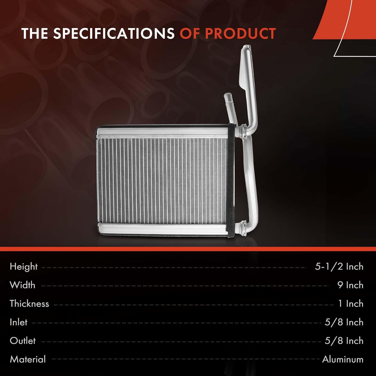 A-Premium HVAC Heater Core Compatible with Lexus ES300 2002-2003 ES330 2004-2006 & Toyota Camry 2002-2006 Solara 2004-2008, Replace# 87107-06040