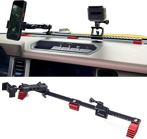 Soporte de teléfono para tablero Picatinny largo para Ford Bronco 2021 2022 2023 2024 2025 2026 Nuevo Ford Bronco 2/4 puertas Accesorios interiores