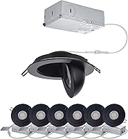 Vista 14 de Luz empotrada LED de 3 pulgadas - 7W de cardán sin lata de bronce cepillado al óleo Intertek Lighting, luminaria de globo ocular regulable, foco