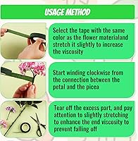 Vista 6 de Papel crepé, 6 rollos de serpentinas de papel crepé de 10 pulgadas x 8 pies, arreglos florales artificiales, kits de fabricación de flores, cinta