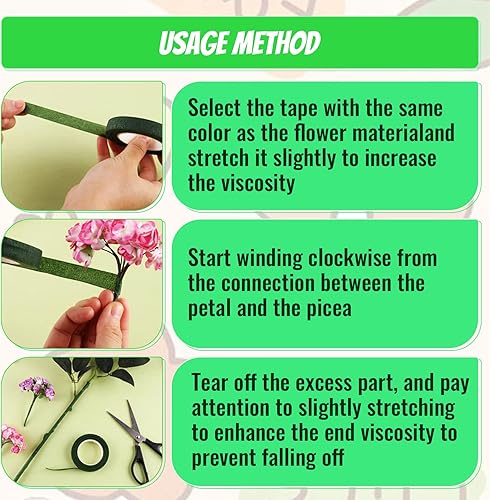 Miniatura 6 de Papel crepé, 6 rollos de serpentinas de papel crepé de 10 pulgadas x 8 pies, arreglos florales artificiales, kits de fabricación de flores, cinta