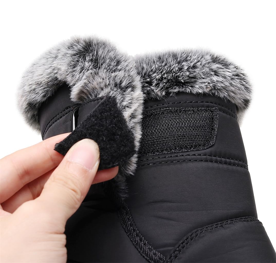 Damskie śniegowce, ciepłe buty zimowe, uniseks, z krótką cholewką, kozaki outdoorowe, na kemping, wędrówki, zimowe botki, Niebieski 37, 35 EU