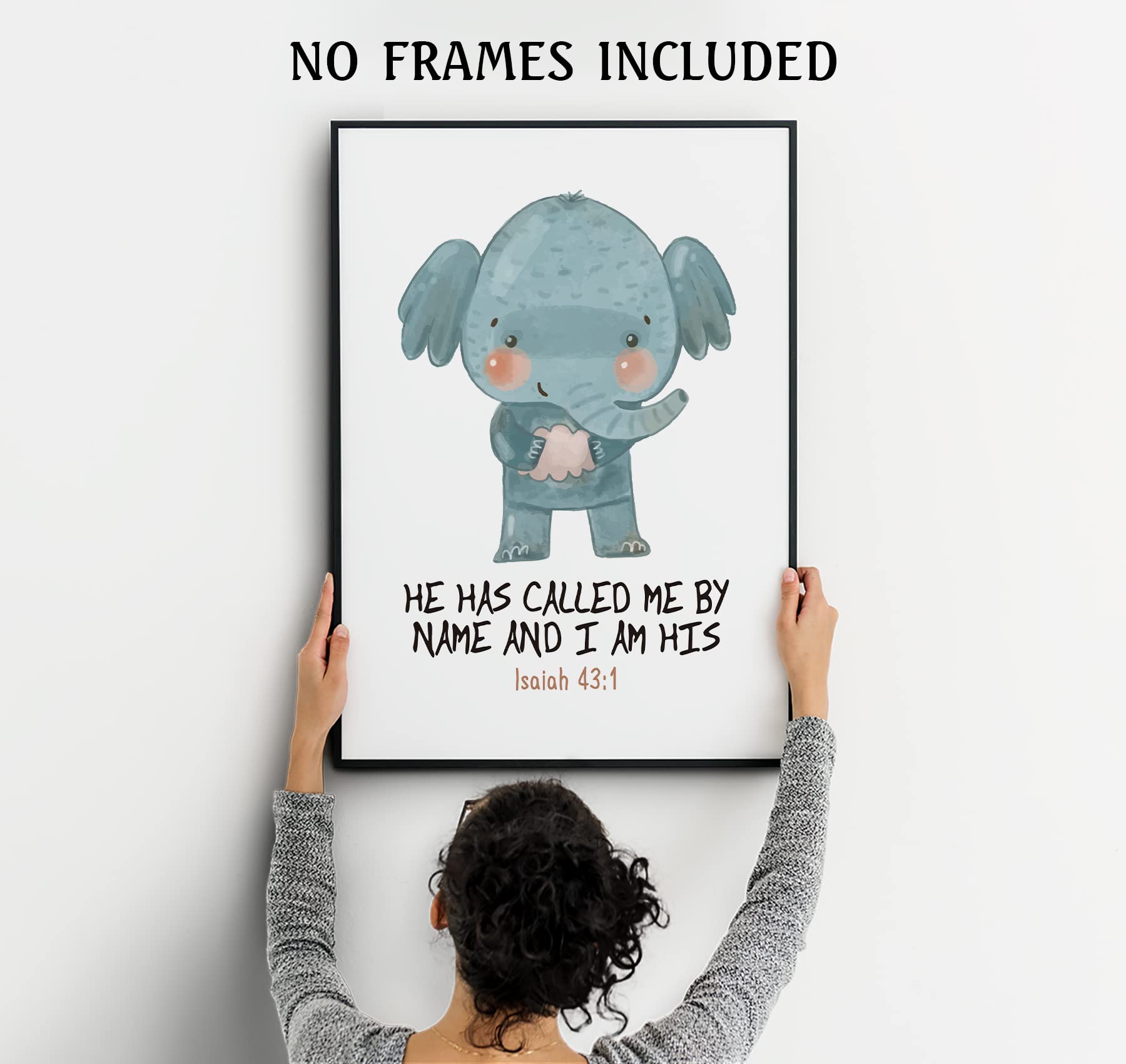 Amazon.com: Tuyashua 聖經詩歌牆壁藝術,林地動物藝術印刷品組6 件(8 x 10 英吋,約20.3 x 25.4  公分),基督教牆壁裝飾,水彩嬰兒動物海報,育嬰室牆壁裝飾(非裱框)ZSH008 : 嬰兒