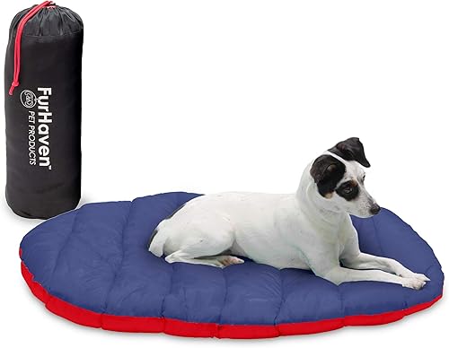 Furhaven Travel Dog Beds for SmallMediumLarge Dogs  Cats ft Trail Pup Outdoor Beds  Cuddle Loaf Beds - Multiple Styles Sizes  Colors