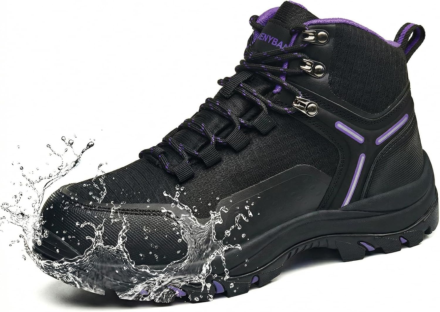 Stasslang Hiking Boots for Women Wide Toe Box Waterproof Non-Slip Lightweight Outdoor Trekking Trail Shoes
