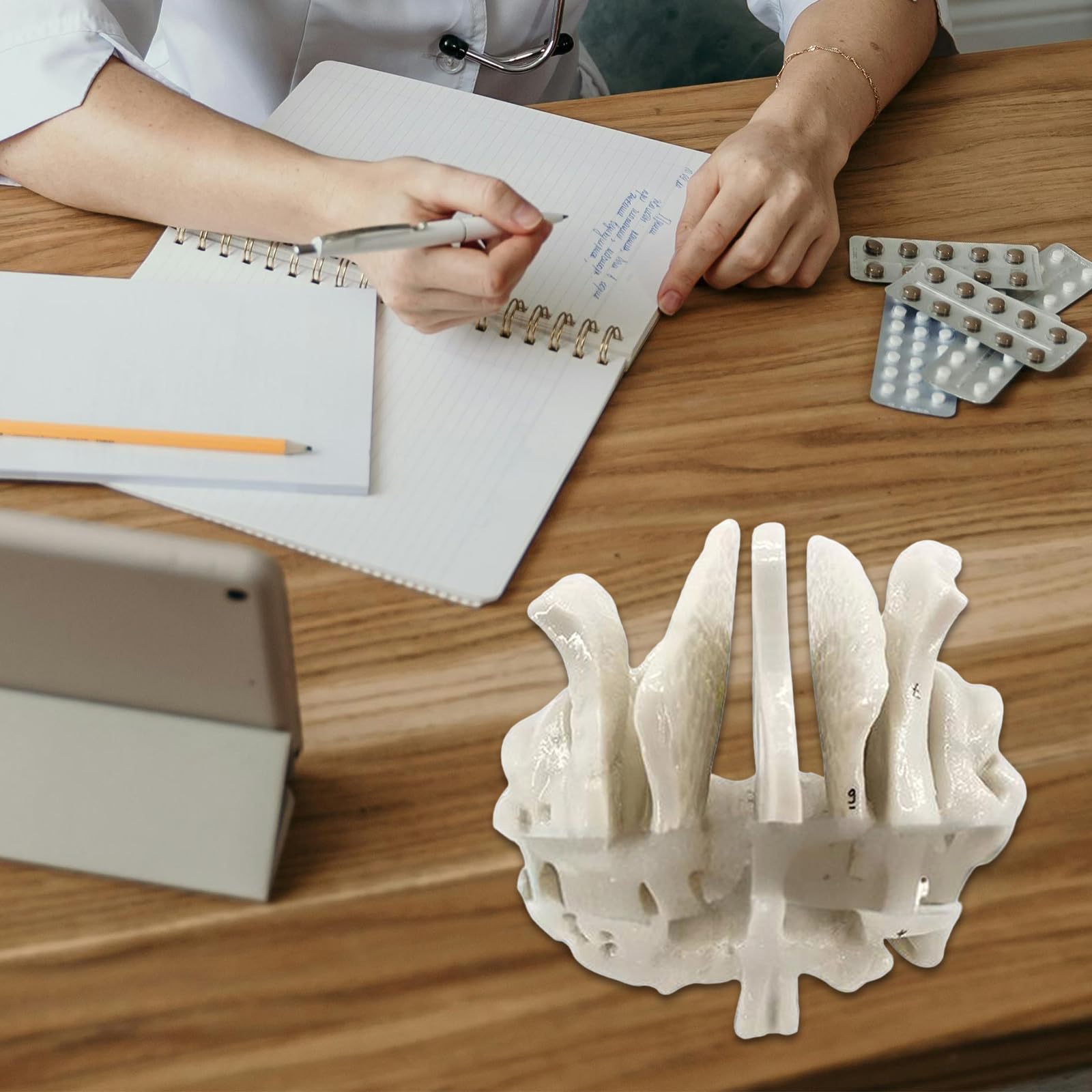 Menschliches Skelettmodell für die Anatomie des Ethmoidknochens, Lehrmittel, praktisches Schläfenbein, Krankenhausbedarf, menschliche Skelettanatomie